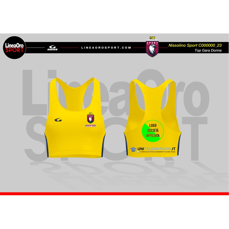 GEMS TOP RUNNING DONNA GIALLO/BLU