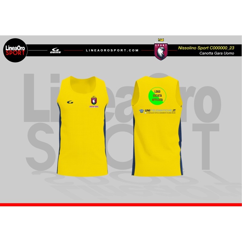 GEMS CANOTTA RUNNING UOMO GIALLO/BLU