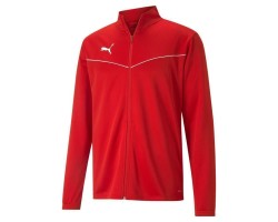 PUMA GIACCA TEAMRISE POLY JR - RED/WHITE
