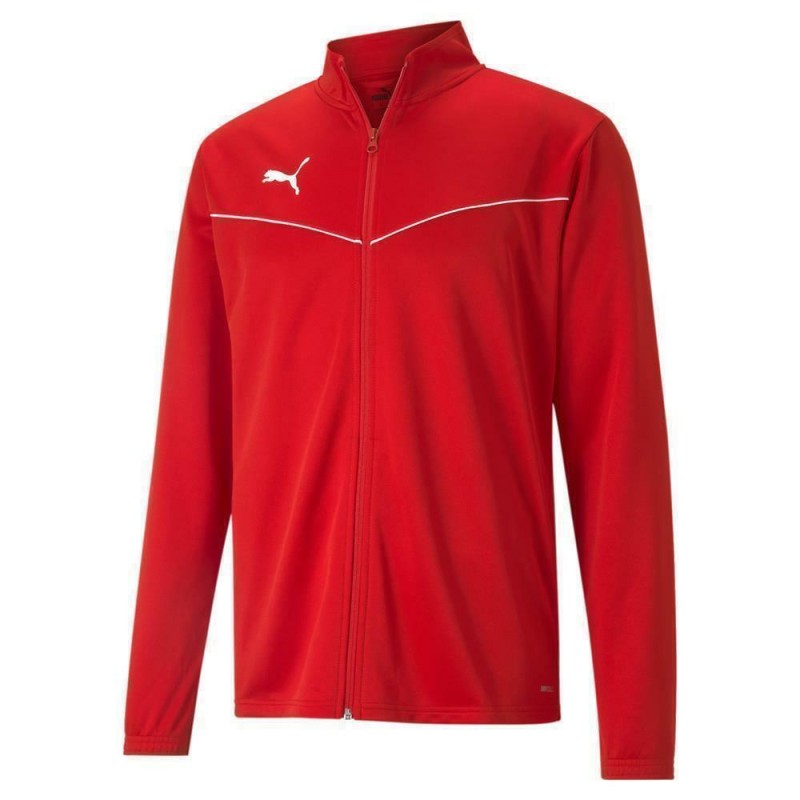 PUMA GIACCA TEAMRISE POLY JR - RED/WHITE