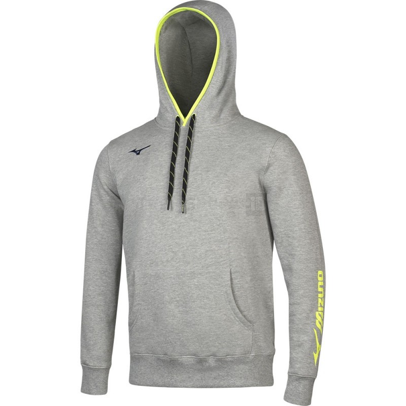 MIZUNO SWEAT HOODIE - HEATHER GREY