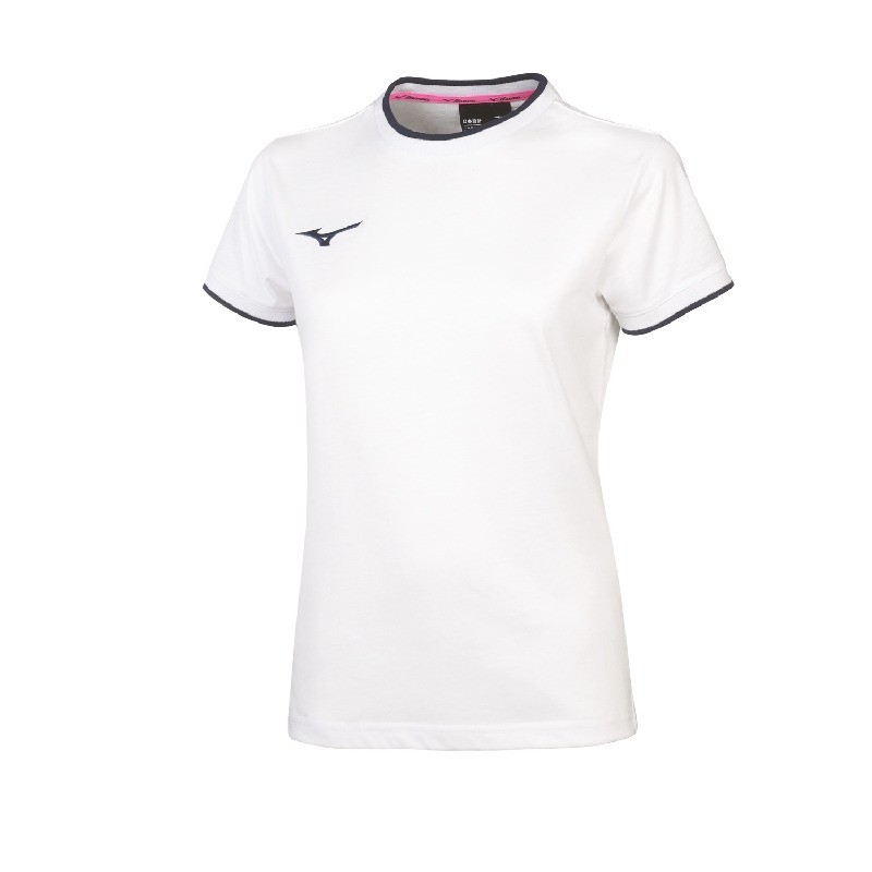 MIZUNO TEE - WHITE/NAVY