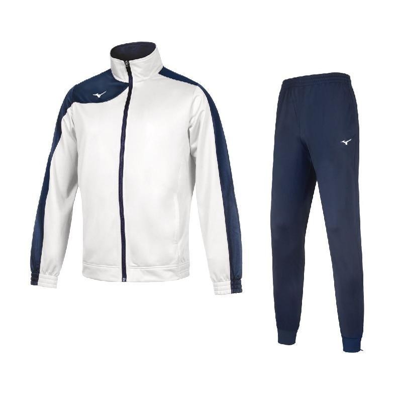 MIZUNO KOBE KNITTED TRACKSUIT JR - WHITE/NAVY