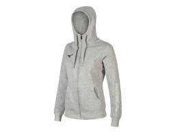 MIZUNO SWEAT FZ HOODIE W - HEATHER GREY