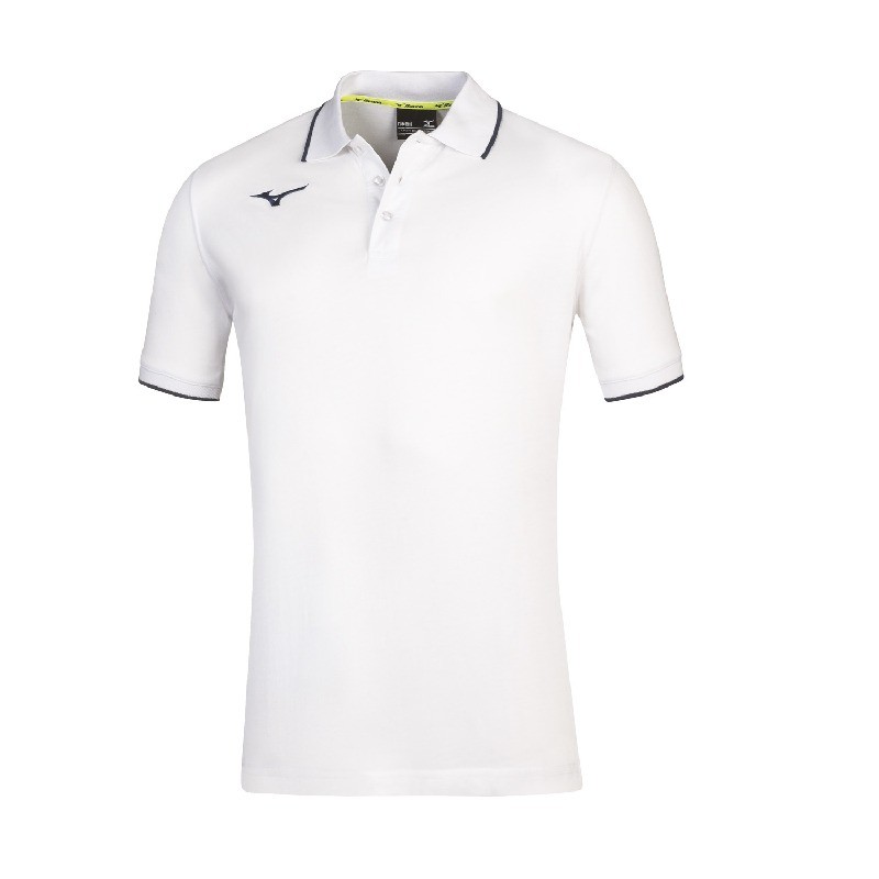 MIZUNO POLO - WHITE/NAVY