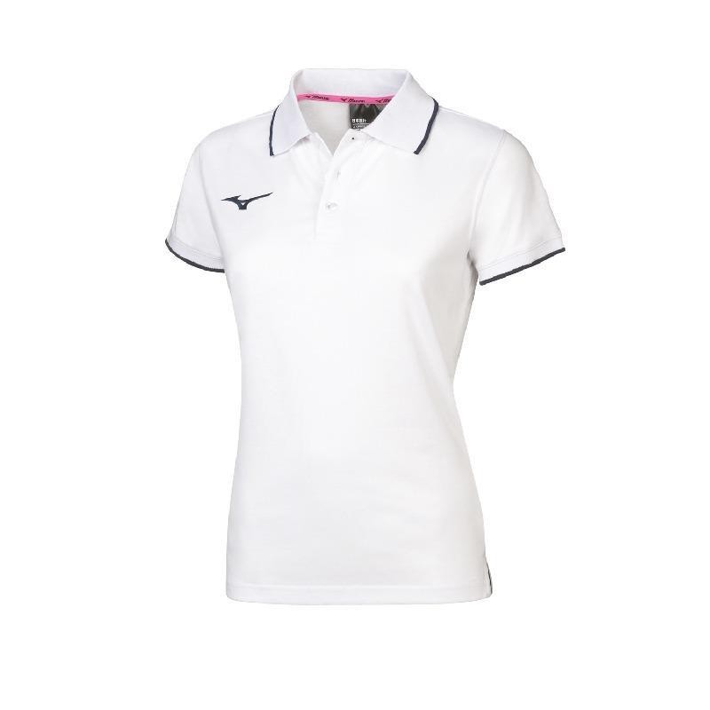 MIZUNO POLO - WHITE/NAVY