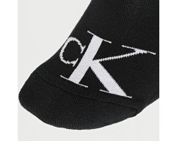 CKJ MEN FOOTIE HIGH CUT 2P MONOGRAM - BLACK