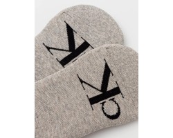 CKJ MEN FOOTIE HIGH CUT 2P MONOGRAM - LIGHT GREY MELANGE
