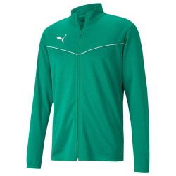 PUMA GIACCA TEAMRISE TRAINING POLY - PEPPER GREEN/ WHITE