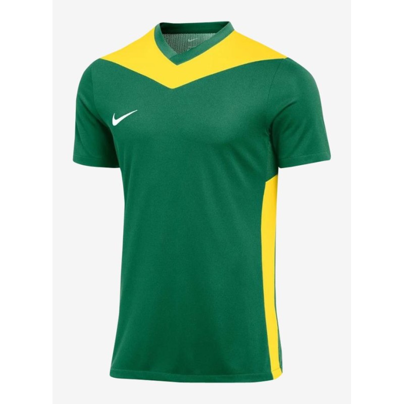 NIKE MAGLIA DRI-FIT PARK DERBY IV SS - PINE GREEN/TOUR YELLOW