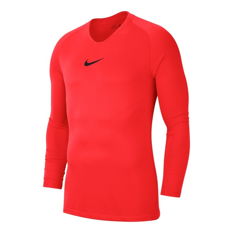 NIKE MAGLIA PARK FIRST LAYER - BRIGHT CRIMSON/BLACK