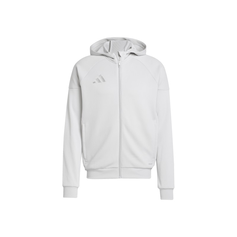 ADIDAS TIRO25 FULL ZIP HOODIE - TEAM LIGHT GREY