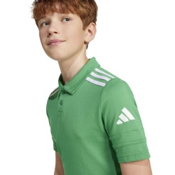 ADIDAS SQUADRA25 COTTON POLO JR. - TEAM GREEN/WHITE