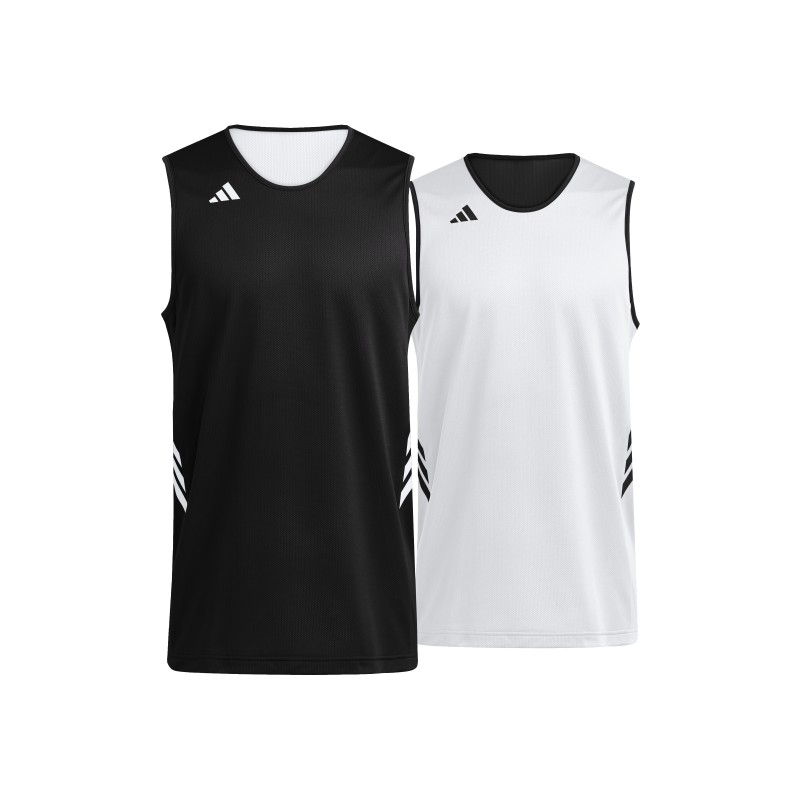 ADIDAS 3G SPEED REV. BASKETBALL AEROREADY JERSEYS JR. - BLACK/WHITE
