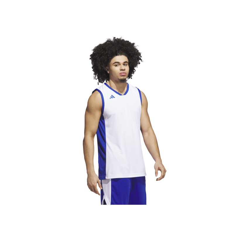 ADIDAS 3G SPEED REV. BASKETBALL AEROREADY JERSEYS - WHITE/TEAM ROYAL BLUE