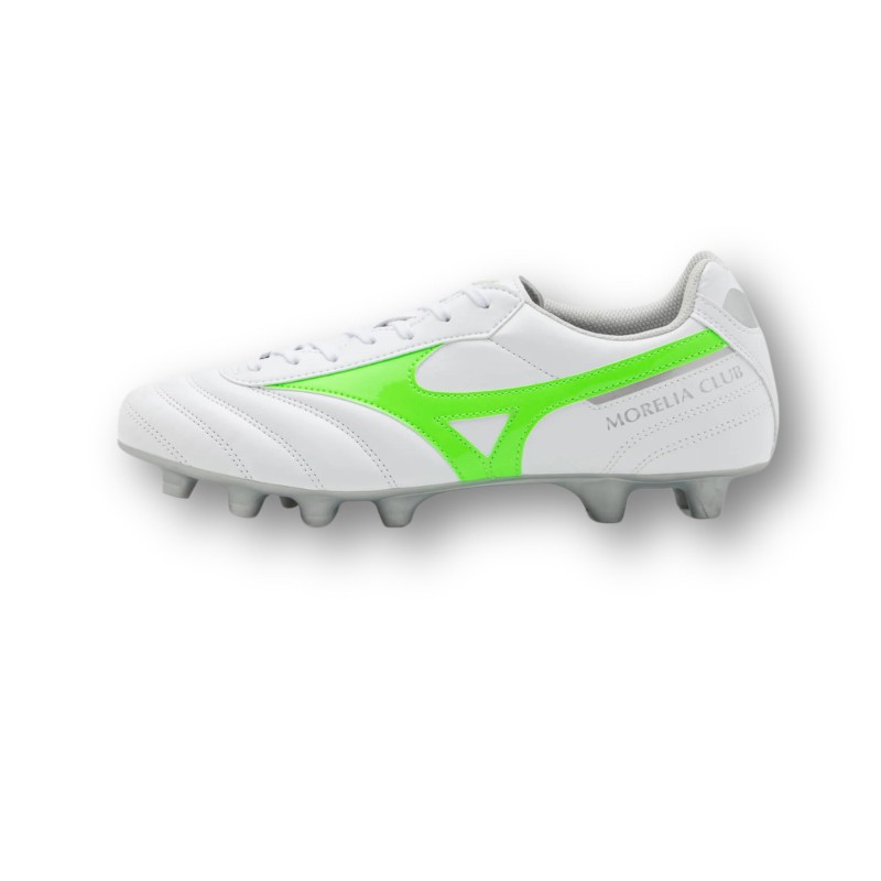 MIZUNO SCARPE MORELIA II CLUB MD - WHITE/NEON GREEN