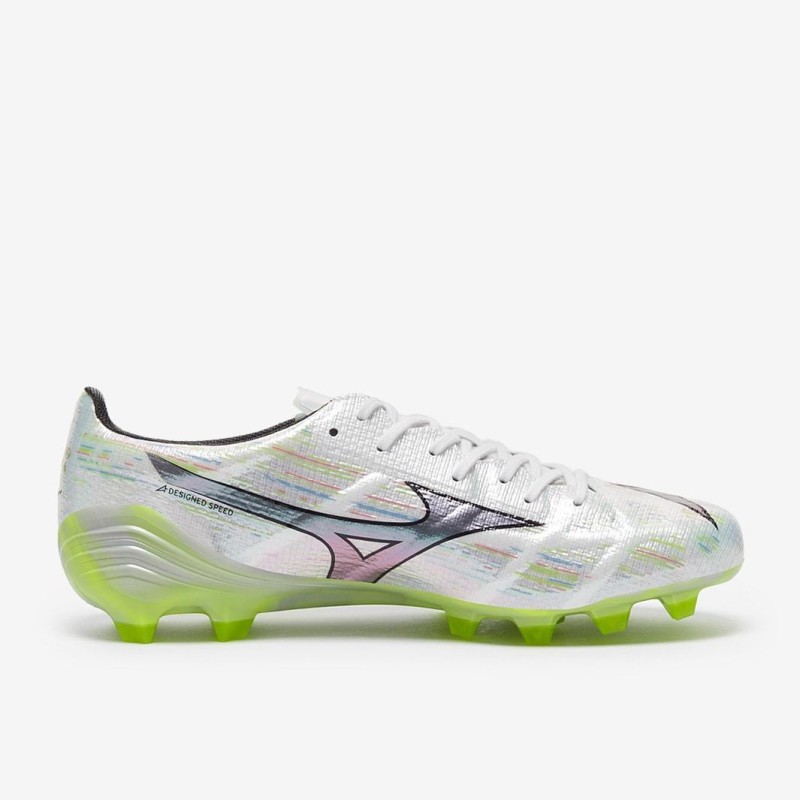 MIZUNO SCARPE ALPHA II ELITE MD - WHITE/SILVER IRIDISCENT