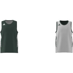 ADIDAS EVERYDAY PRO BBALL JERSEYS JR. - DRKGRN/WHITE