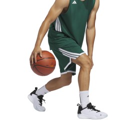ADIDAS EVERYDAY PRO BBALL SHORTS - DRKGRN/WHITE