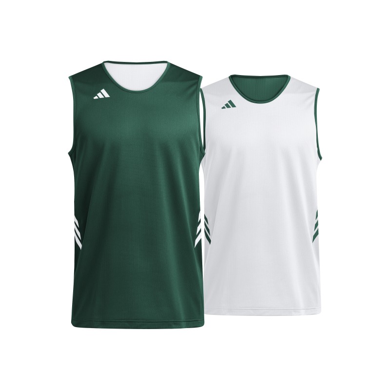 ADIDAS EVERYDAY PRO BBALL JERSEYS - DRKGRN/WHITE