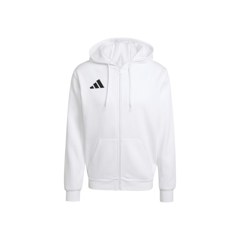 ADIDAS ENTRADA26 FULL ZIP HOODIE - WHITE/BLACK