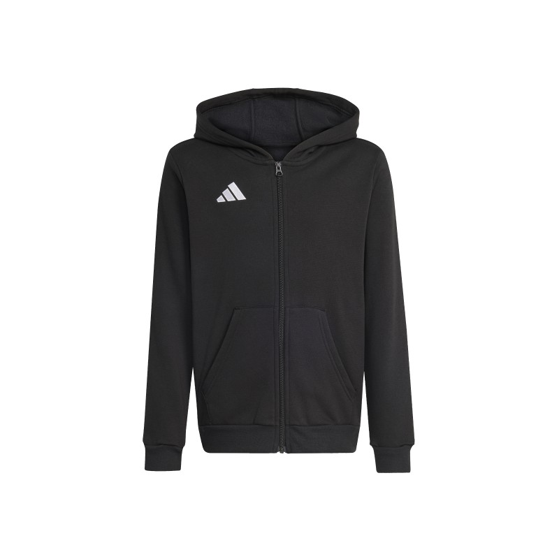ADIDAS ENTRADA26 FULL ZIP HOODIE JR. - BLACK/WHITE