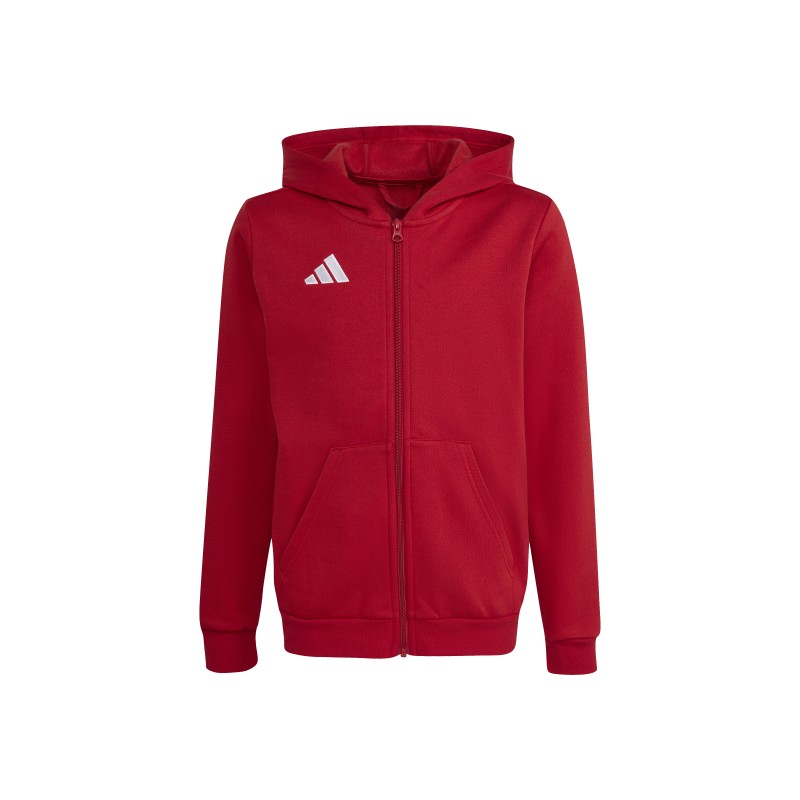 ADIDAS ENTRADA26 FULL ZIP HOODIE JR. - TEPORE/WHITE