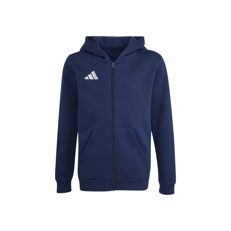 ADIDAS ENTRADA26 FULL ZIP HOODIE JR. - TENABL/WHITE
