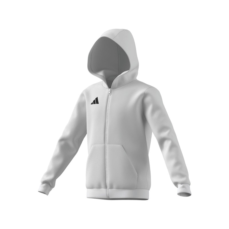ADIDAS ENTRADA26 FULL ZIP HOODIE JR. - WHITE/BLACK