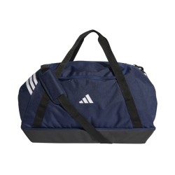 ADIDAS TIRO DUFFLE BAG LARGE WITH BOTTOM COMPARTMENT - TENABL/WHITE