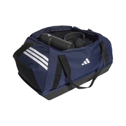 ADIDAS TIRO DUFFLE BAG LARGE WITH BOTTOM COMPARTMENT - TENABL/WHITE