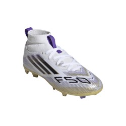 ADIDAS SCARPE F50 LEAGUE FG/MG MID JR. - FTWWHT/CBLACK