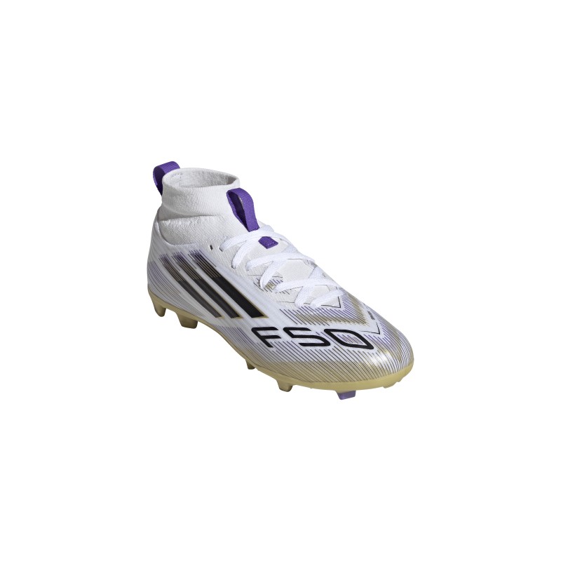 ADIDAS SCARPE F50 LEAGUE FG/MG MID JR. - FTWWHT/CBLACK