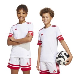 ADIDAS SQUADRA25 JERSEY SHORT SLEEVE JR. - WHITE/TEAM POWER RED 2
