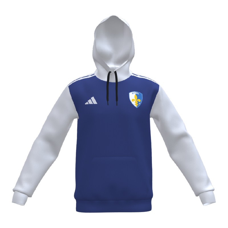AC PRATO 1908 FELPA CON CAPPUCCIO BLU/BIANCO