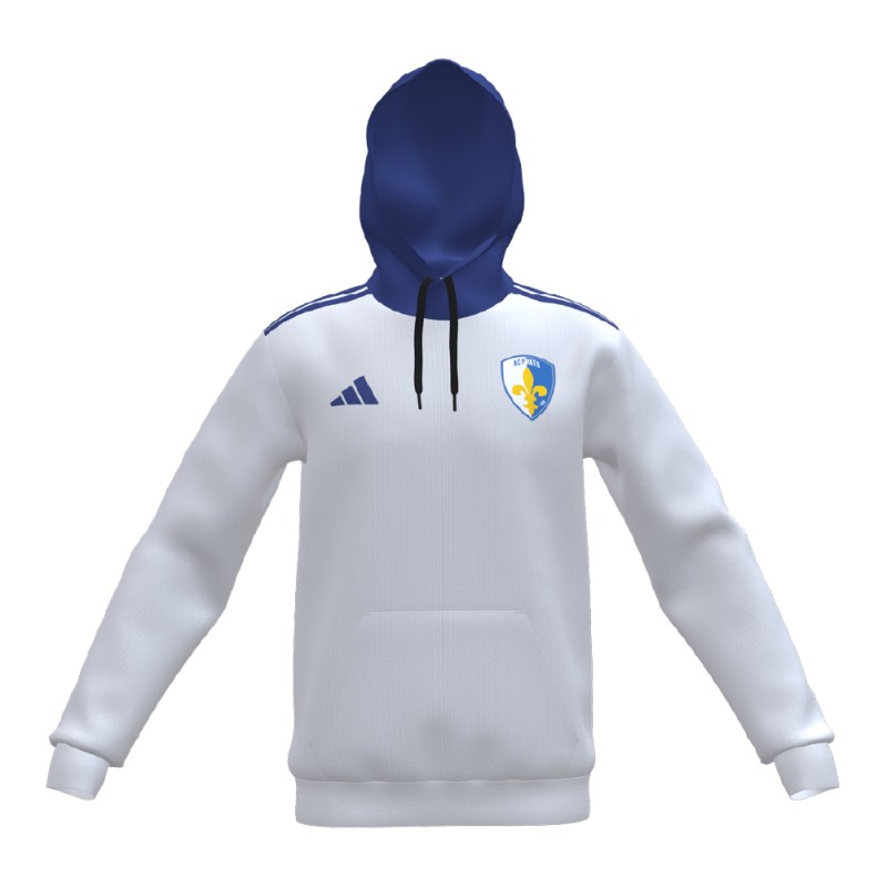 AC PRATO 1908 FELPA CON CAPPUCCIO JUNIOR BIANCO