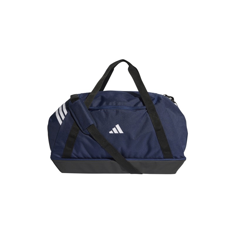 ADIDAS TIRO DUFFLE BAG LARGE WITH BOTTOM COMPARTMENT - TENABL/WHITE