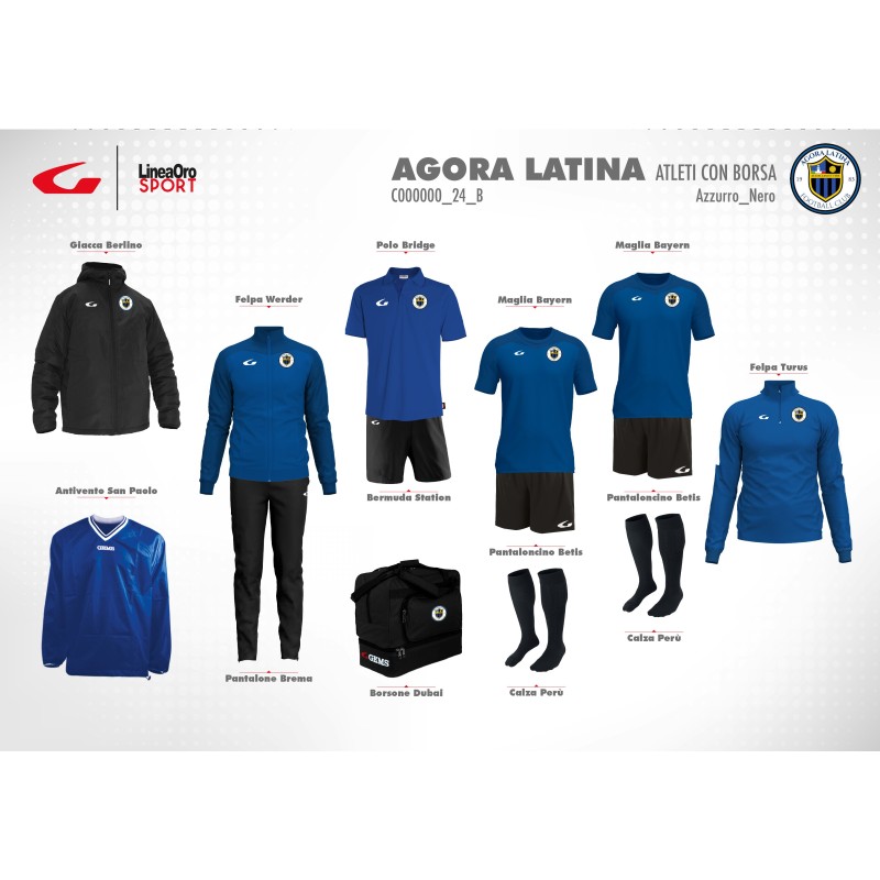 AGORA LATINA 24 SET ATLETI BORSA-XXS