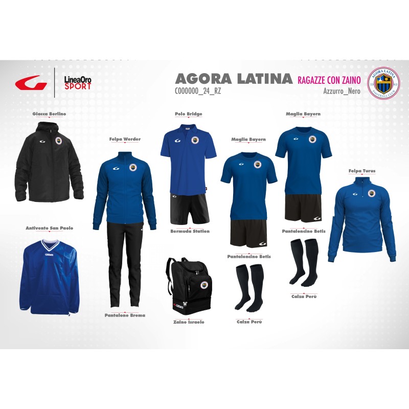 AGORA LATINA 24 SET RAGAZZE ZAINO-XXS