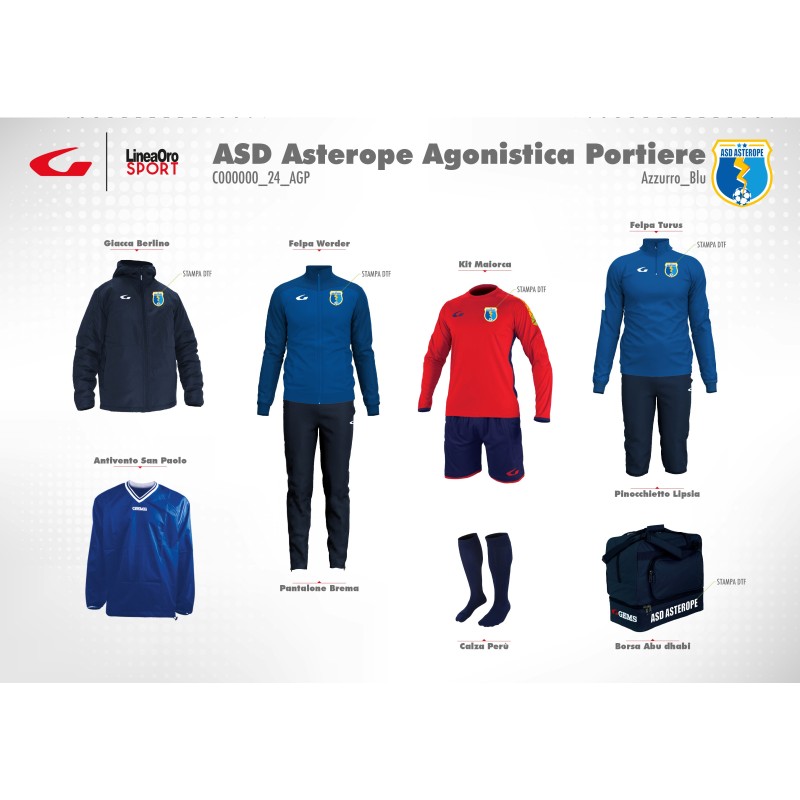 ASD ASTEROPE 2024 SET AGONISTICA PORTIERE - XXL