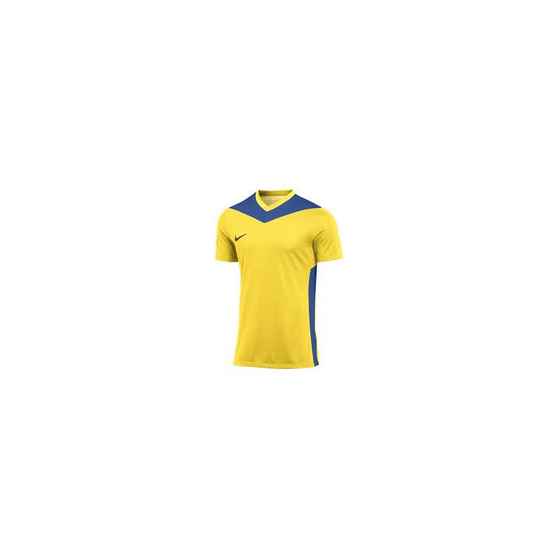 NIKE MAGLIA DRI-FIT PARK DERBY IV SS - TOUR YELLOW/ROYAL BLUE