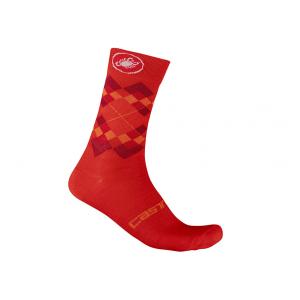 Calzino rombo 18 sock rosso bordeaux