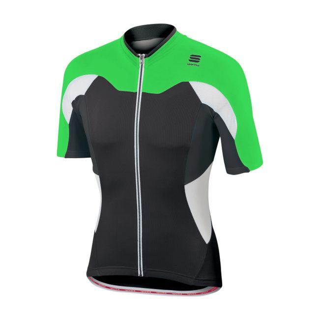 sportful sportful maglia crank jersey nero/verde