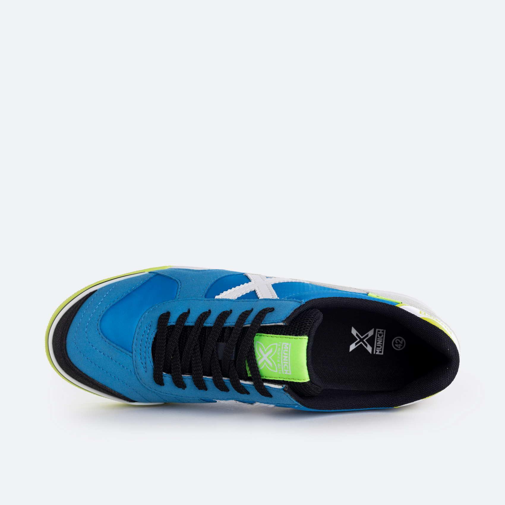 munich munich scarpa indoor gresca azzurro grigio nero 306