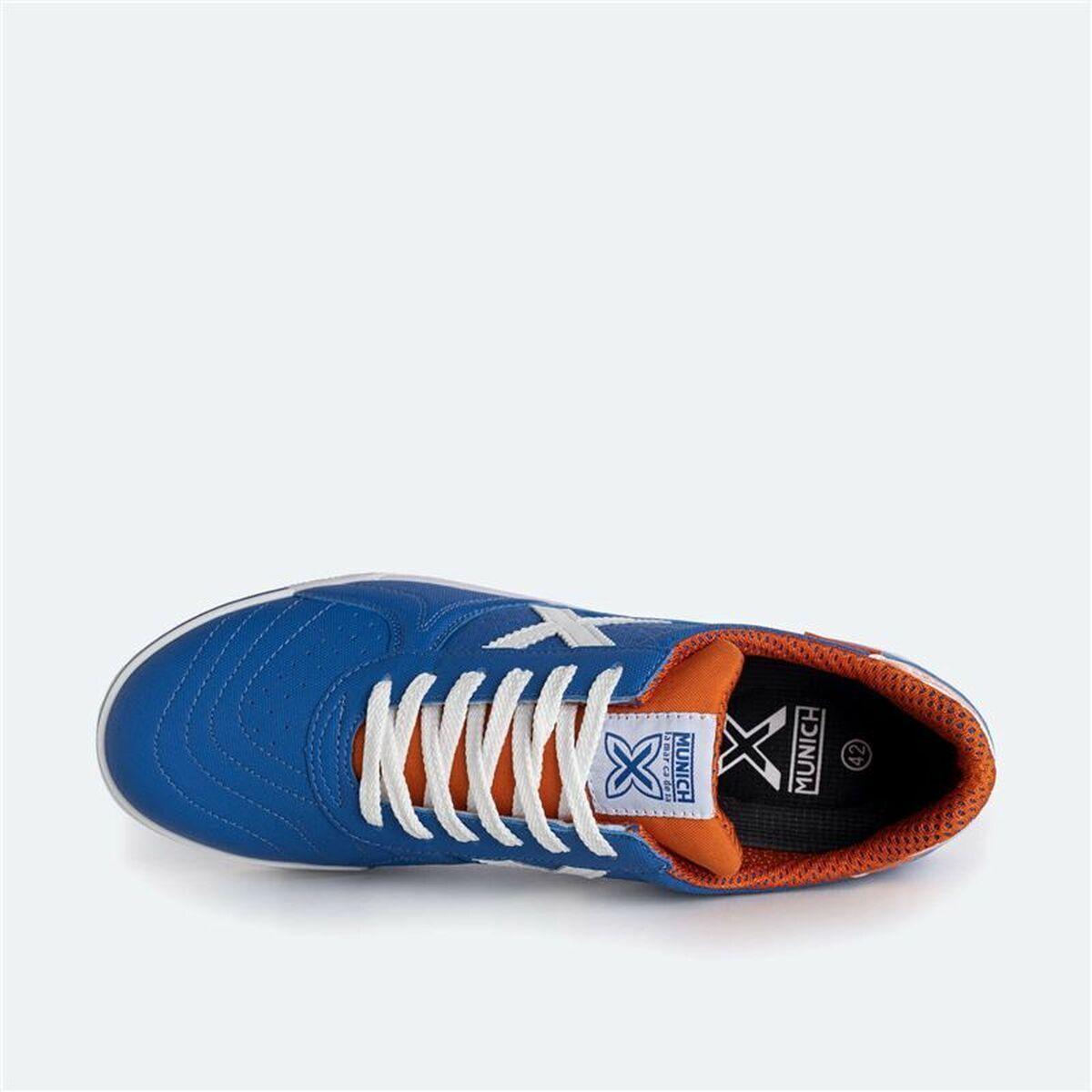 munich munich scarpa indoor g-3 profit 354 azzurro bianco arancio