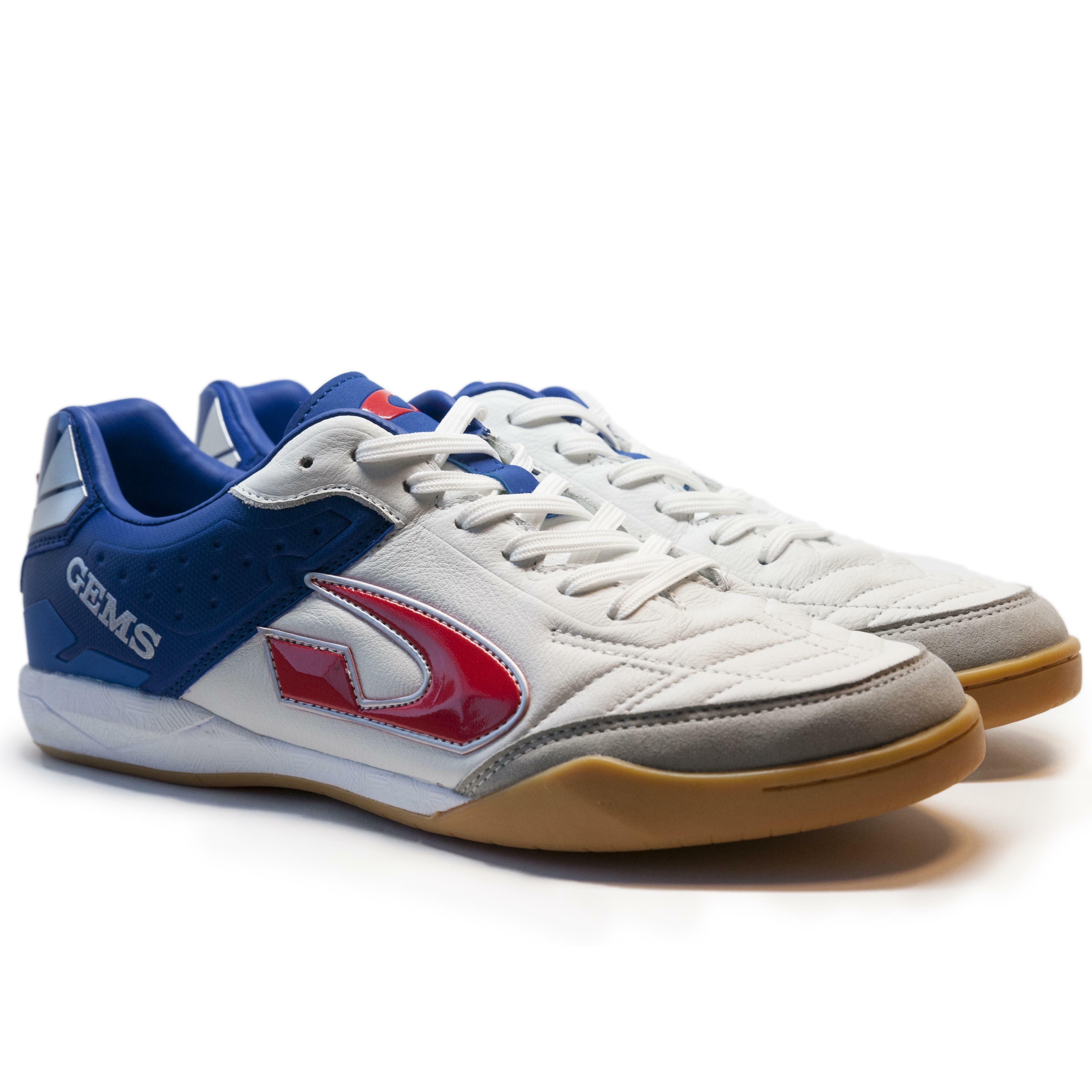 gems gems scarpa calcetto viper fx indoor bianco/blu