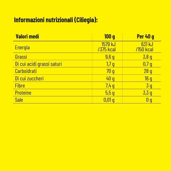 proaction proaction barretta energetica fit fruit bar ciliegia - foto 2