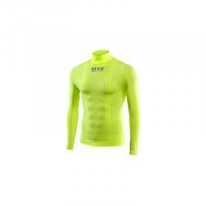 Maglia lupetto color  manica lunga giallo fluo