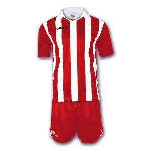 Kit calcio detroit bianco/rosso