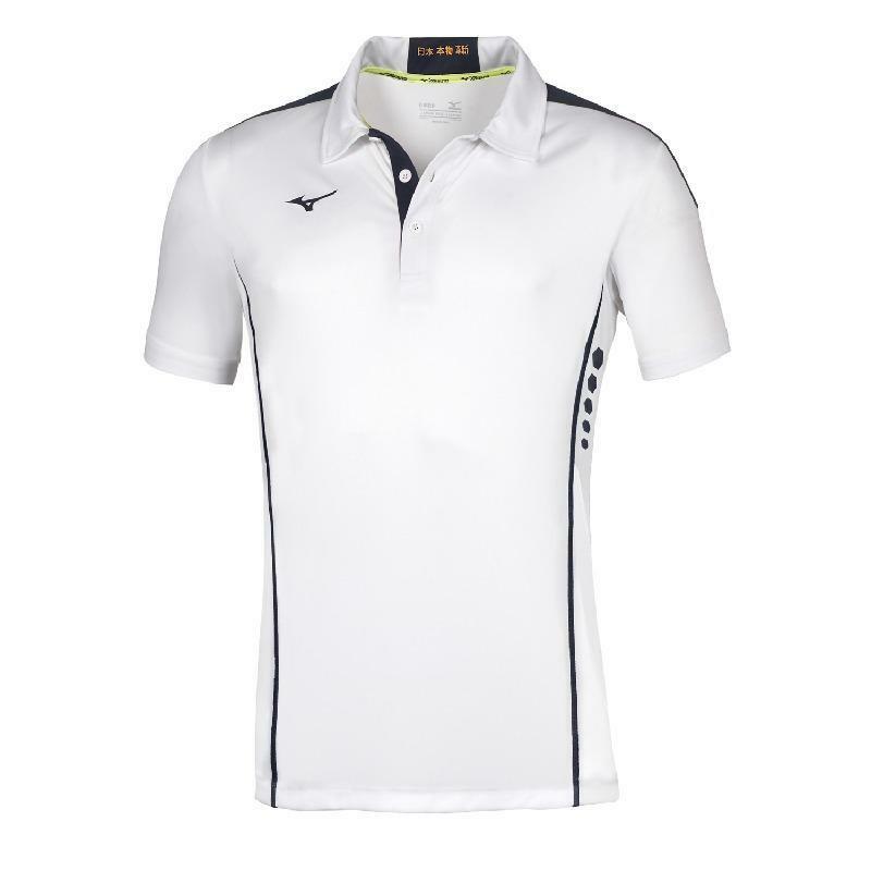 mizuno mizuno polo  hex rect bianco blu